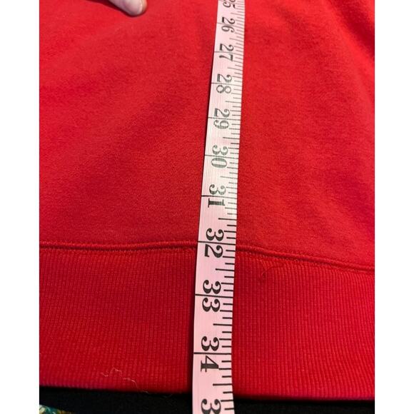 Tommy Hilfiger Logo Hoodie Sweatshirt Dress Size M Red Cozy Streetwear Comfort - Picture 11 of 11